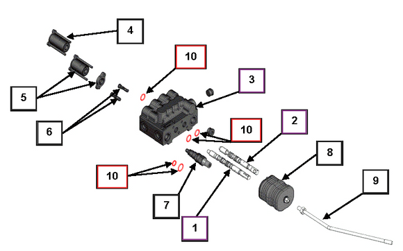 Mahindra Tractor Loader Valve Seal Kit KMW05806421
