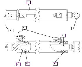 Mahindra Tractor Loader Lift Cylinder Seal Kit KMW05902143