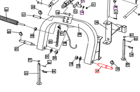 Mahindra Tractor Mower Frame Pin EBE000098R