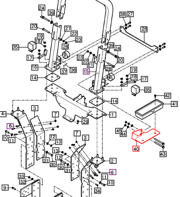 Mahindra Tractor Tool Box Mounting Bracket 11297011100GB
