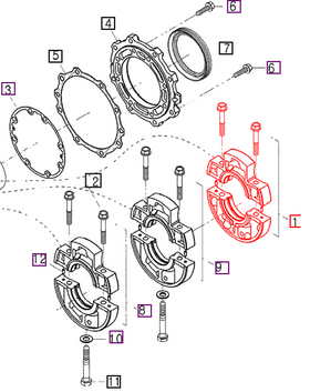 Mahindra Tractor Main Bearing Case Assembly E6300A0033