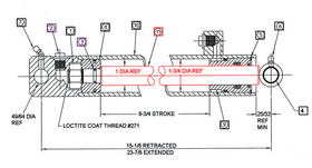 Mahindra Tractor Backhoe Piston Rod With Bronze Bearings AME903155