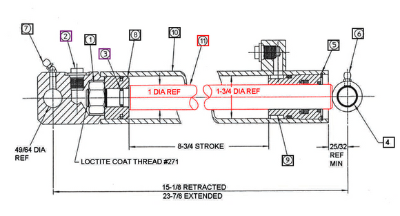 Mahindra Tractor Backhoe Piston Rod With Bronze Bearings AME903155