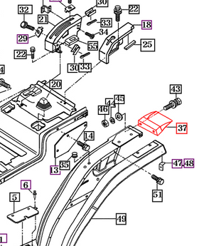 Mahindra Tractor Mudguard / Taillight Cover LH Left Hand 15646060022