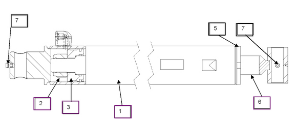 Mahindra Tractor Loader Lift Cylinder Seal Kit KMW05902127