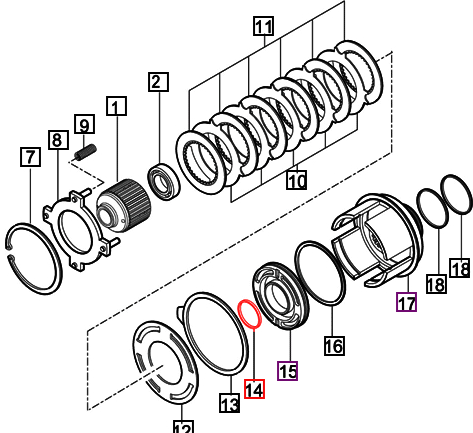 Mahindra Tractor PTO Clutch Seal 15642212090