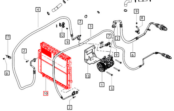 Mahindra Tractor Condenser 008012583U1