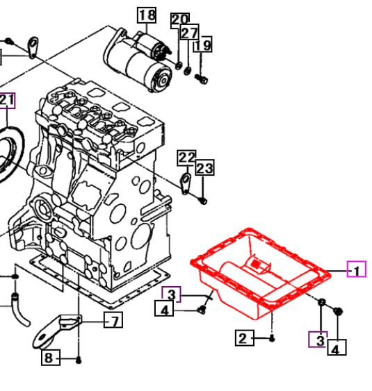 Mahindra Tractor Oil Pan 99940002510
