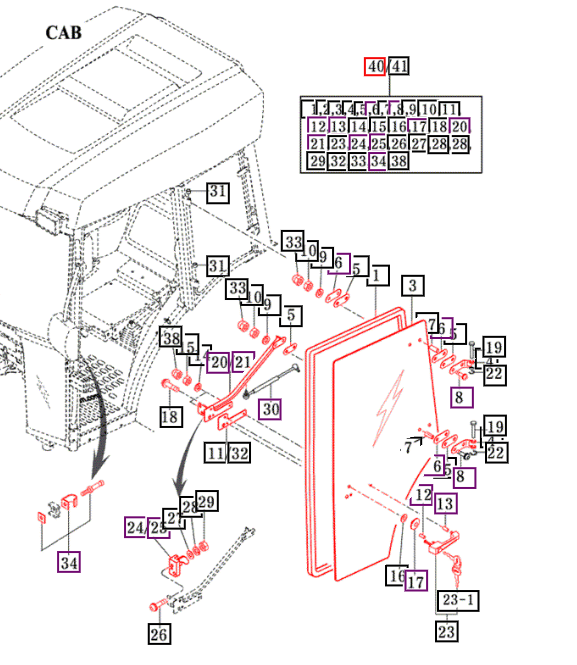 Mahindra Tractor Glass, Sub. Lh 17687900651
