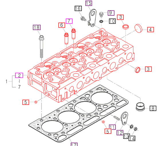 Mahindra Tractor Cylinder Head Assembly E6301A0302
