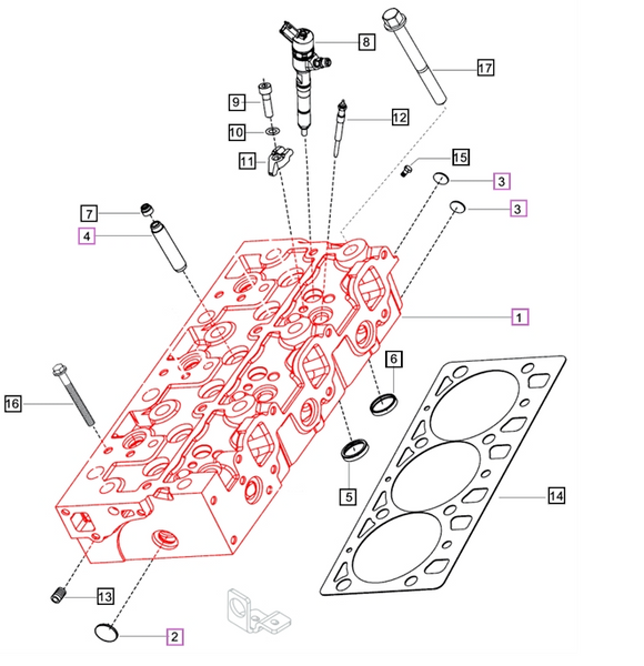 Mahindra Bare Cylinder Head 006013940D93 Mahindra Direct Parts