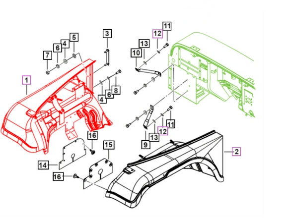 Mahindra Roxor Front Fender Right Primer  2018-2020 0102CAD02000NPR