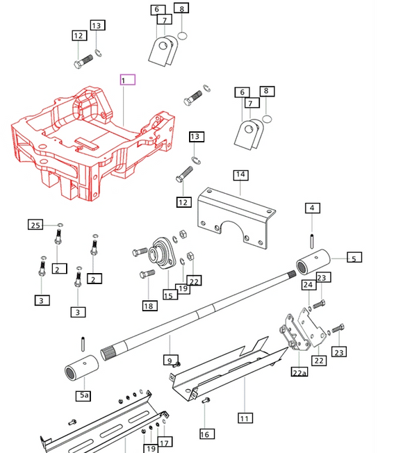 Mahindra Support Front Axle 4WD E007602688B2