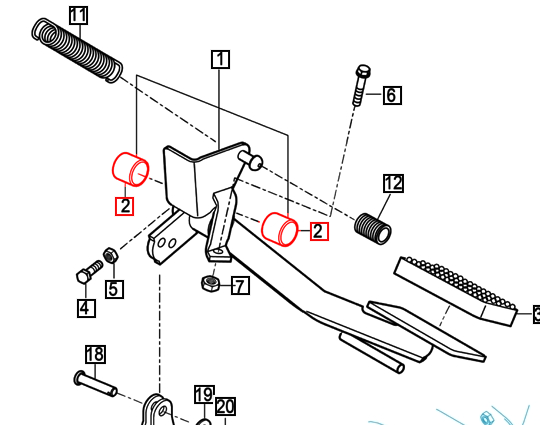 Mahindra Tractor Bushing - Pedal 20x23x20 35017030080 Mahindra Direct Parts