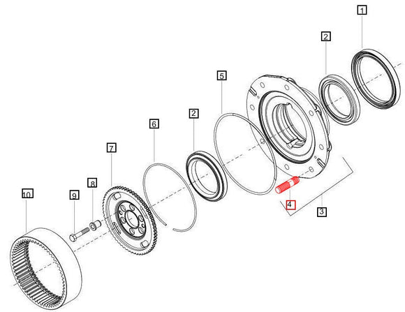 Mahindra Tractor Front Wheel Stud 006514877U1 Mahindra