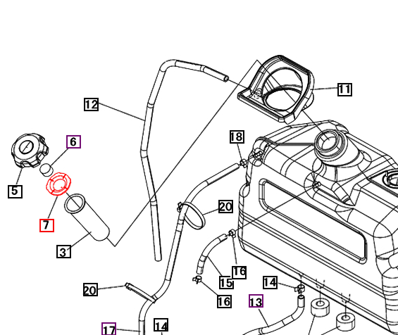 Mahindra Tractor Fuel Tank Filter Packing 09805030000 Mahindra Direct Parts