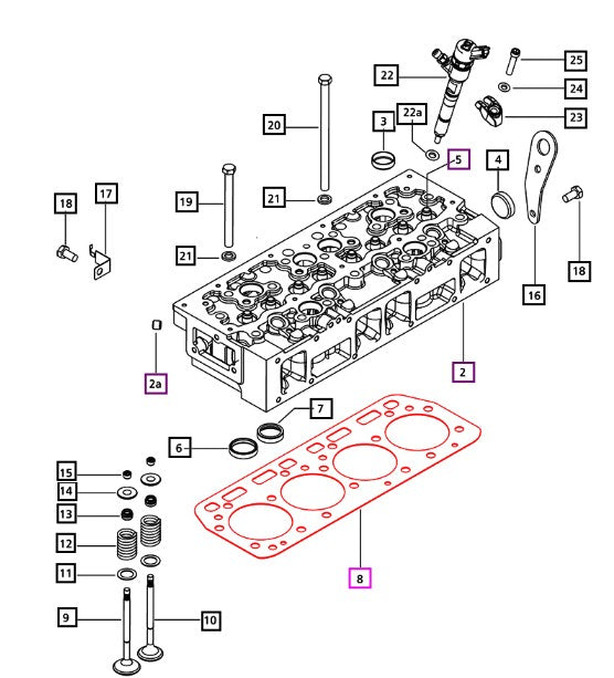Mahindra Tractor Gasket Cylinder Head 006028289D2 Mahindra Direct Parts