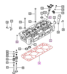 Mahindra Tractor Gasket Cylinder Head 006028289D2 Mahindra Direct Parts
