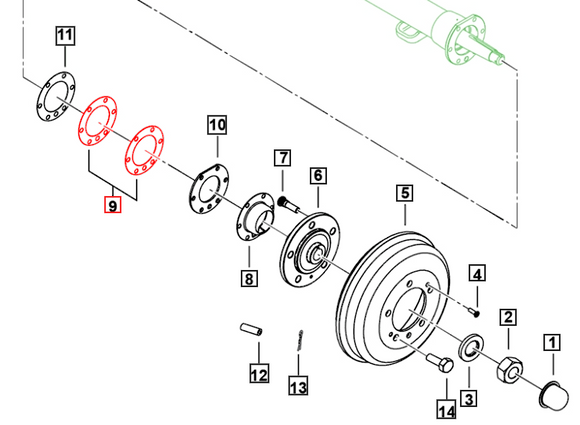 Mahindra Roxor Gasket Rear Brake Grease Protector 0937231 Mahindra