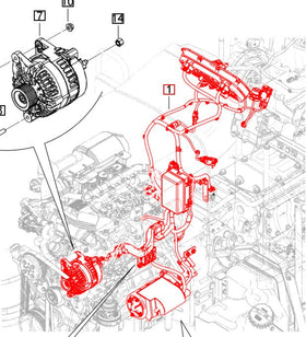 Mahindra Tractor Wiring Harness - Dash, Alternator, Starter 007704891V91 Mahindra Direct Parts