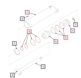 Mahindra Tractor Seal Kit KMW05902003 Mahindra Direct Parts