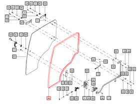 Mahindra Tractor Door Glass Beading / Insulator RH or LH 00890192K01 Mahindra Direct Parts
