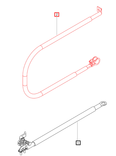 Mahindra Tractor Positive Battery Cable E007701562D91 Mahindra Direct Parts