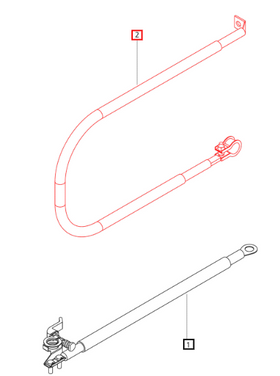 Mahindra Tractor Positive Battery Cable E007701562D91 Mahindra Direct Parts