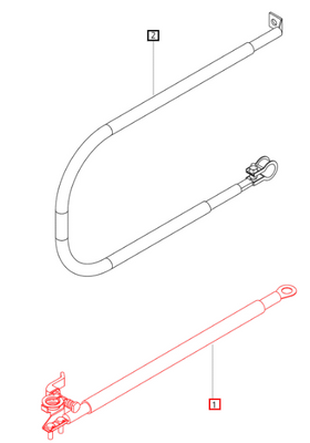 Mahindra Tractor Negative Battery Cable E007701563D91 Mahindra Direct Parts