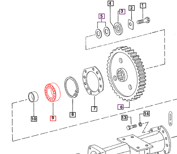 Mahindra Tractor Rear Axle Inner Bearing 001099467R91