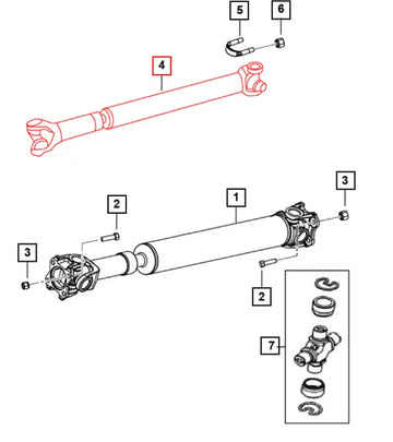(Sold Out) Mahindra Roxor Front Prop Shaft (Automatic Transmission) 0501AUA00011N Mahindra Direct Parts
