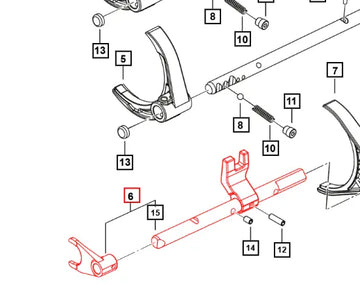 (Sold Out) Mahindra Roxor Rail Fork Assembly - 5th and Reverse For 5th Strut 0703CD1770N Mahindra Direct Parts