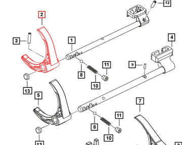 (Sold Out) Mahindra Roxor Shift Fork - 1st and 2nd 0703CAD02640N Mahindra Direct Parts