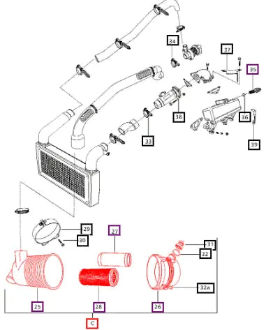 (Sold Out) Mahindra Tractor Air Cleaner 8" Donaldson Consists Of : 006010378C91 Mahindra Direct Parts
