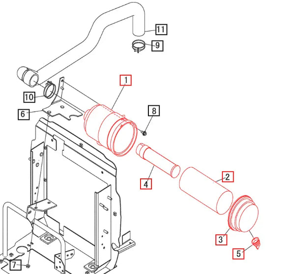 (Sold Out) Mahindra Tractor Air Cleaner Assembly 19690531000 Mahindra Direct Parts