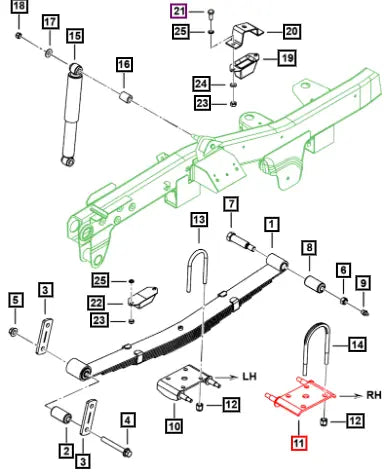 (Sold Out) Mahindra Tractor Assy Spring Clip Plate Shaft 4wd Ngcs 0084828 Mahindra Direct Parts