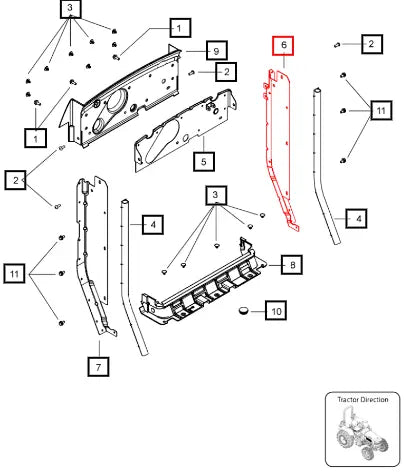 (Sold Out) Mahindra Tractor Bracket Side Sealing Radiator Lh 007641348V91 Mahindra Direct Parts