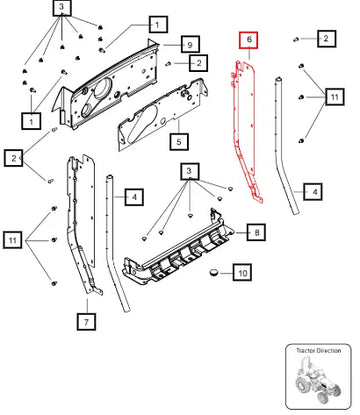 (Sold Out) Mahindra Tractor Bracket Side Sealing Radiator Lh 007641348V91 Mahindra Direct Parts