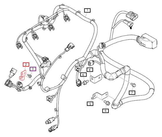 (Sold Out) Mahindra Tractor Bracket, Wire Harness 110452-00090 Mahindra Direct Parts
