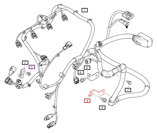 (Sold Out) Mahindra Tractor Bracket, Wire Harness 110452-00196 Mahindra Direct Parts