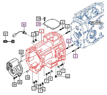 (Sold Out) Mahindra Tractor Case , Spacer Transmission 19842300011M Mahindra Direct Parts