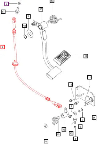 (Sold Out) Mahindra Tractor Clutch Cable Pst E008005851D1 Mahindra Direct Parts