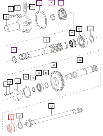 (Sold Out) Mahindra Tractor Coupling Pto Shaft (Front) 005552638R2 Mahindra Direct Parts