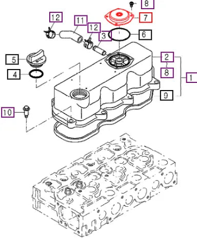(Sold Out) Mahindra Tractor Cover, Valve E651014532 Mahindra Direct Parts