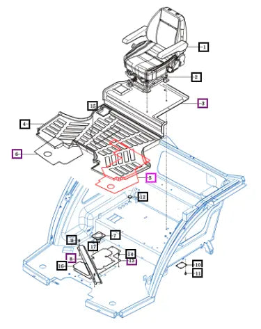 (Sold Out) Mahindra Tractor Damping Pad , Lh 15807650011 Mahindra Direct Parts