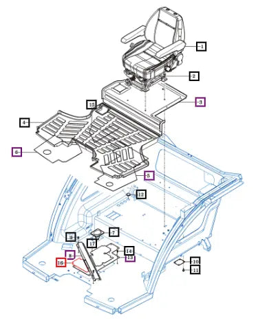 (Sold Out) Mahindra Tractor Damping Pad , Upper 15807650040 Mahindra Direct Parts