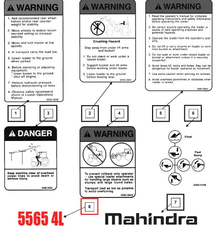 (Sold Out) Mahindra Tractor Decal - 5565 4l KMW05953231 Mahindra Direct Parts