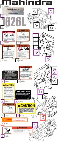(Sold Out) Mahindra Tractor Decal Warning ANSAL1801 Mahindra Direct Parts