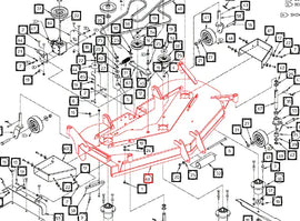 (Sold Out) Mahindra Tractor Deck Weldment With Decals AME451490 Mahindra Direct Parts