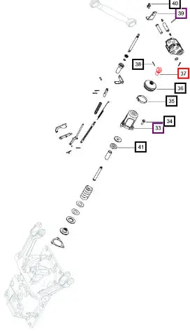 (Sold Out) Mahindra Tractor Extension Top Link Spindle 007208454C1 Mahindra Direct Parts